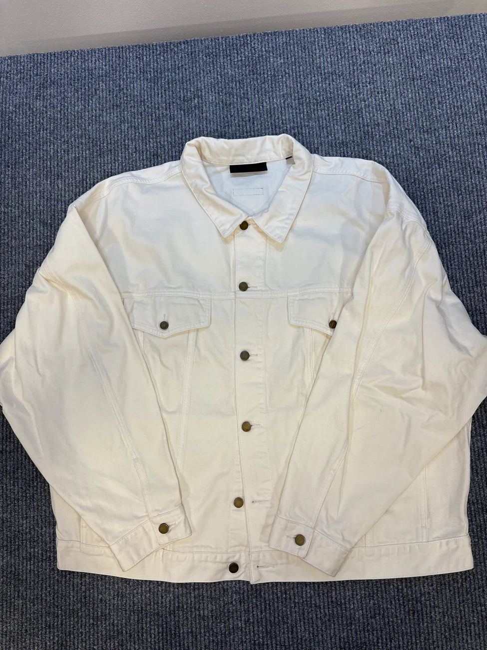 Essentials Fear Of God Denim Jacket White XL