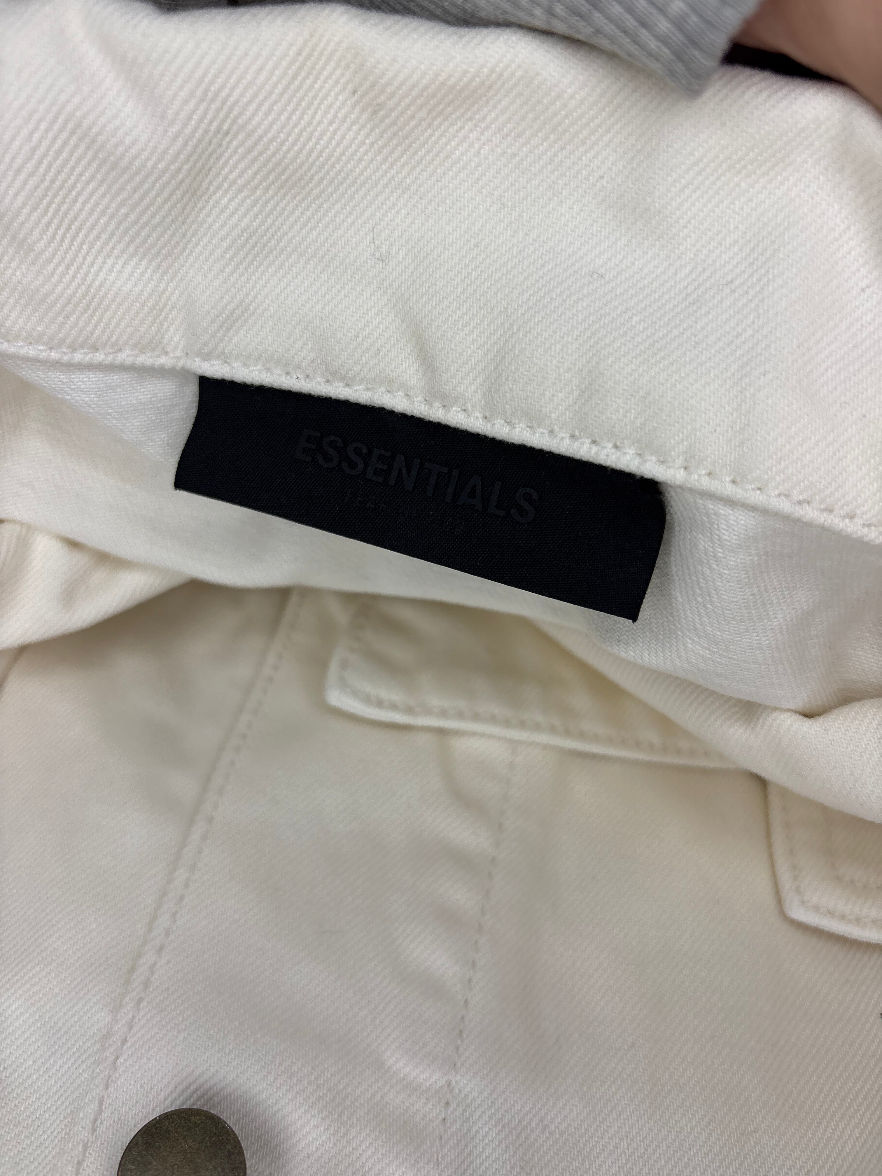 Essentials Fear Of God Denim Jacket White XL