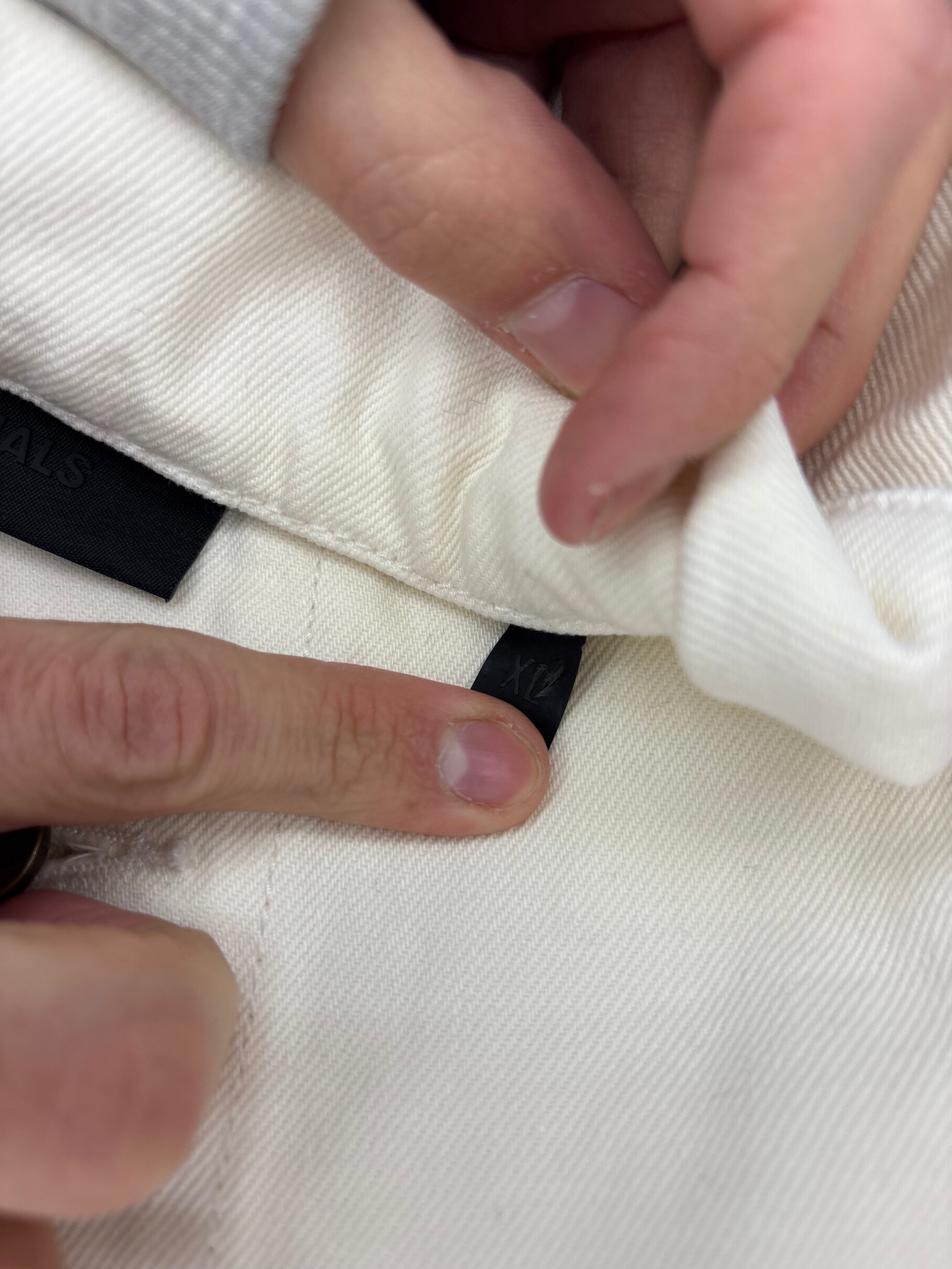 Essentials Fear Of God Denim Jacket White XL