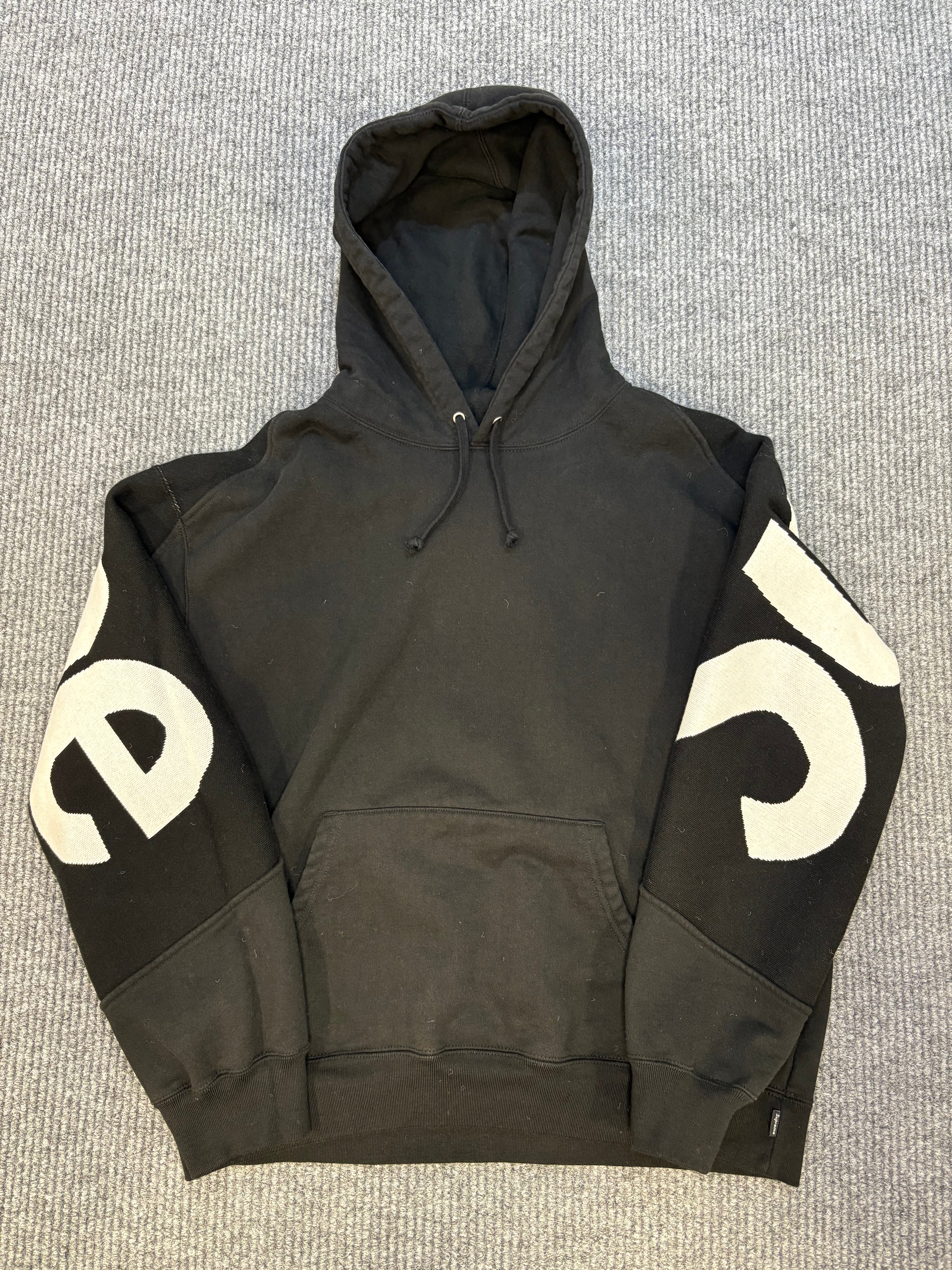 Supreme Hoodie Big Logo Jacquard Black M