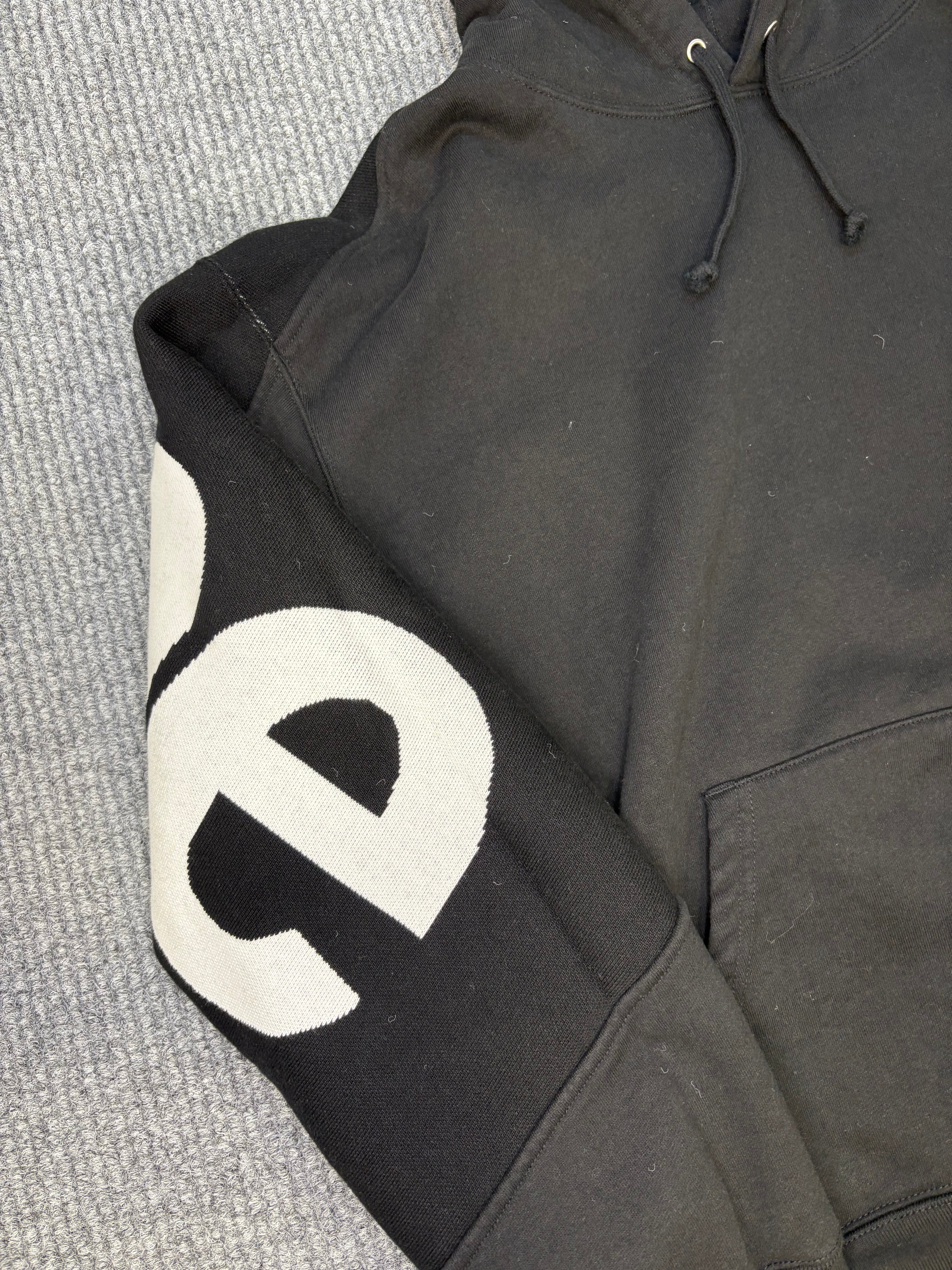 Supreme Hoodie Big Logo Jacquard Black M