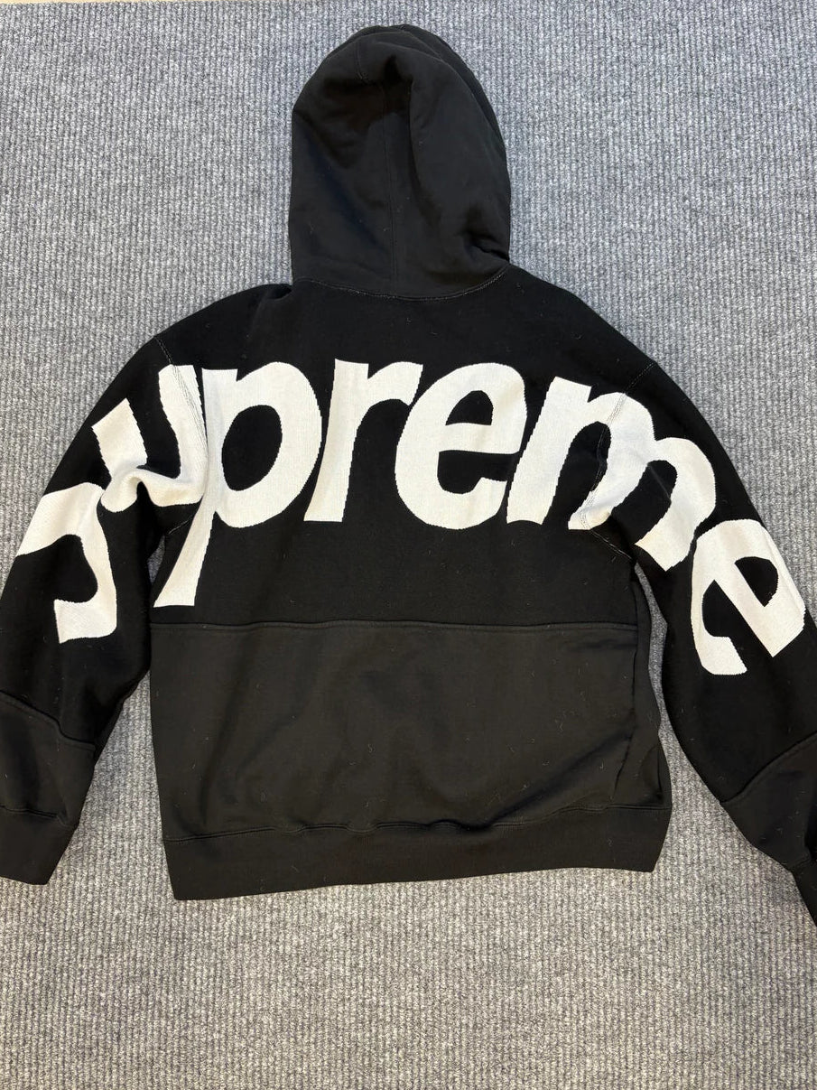 Supreme Hoodie Big Logo Jacquard Black M