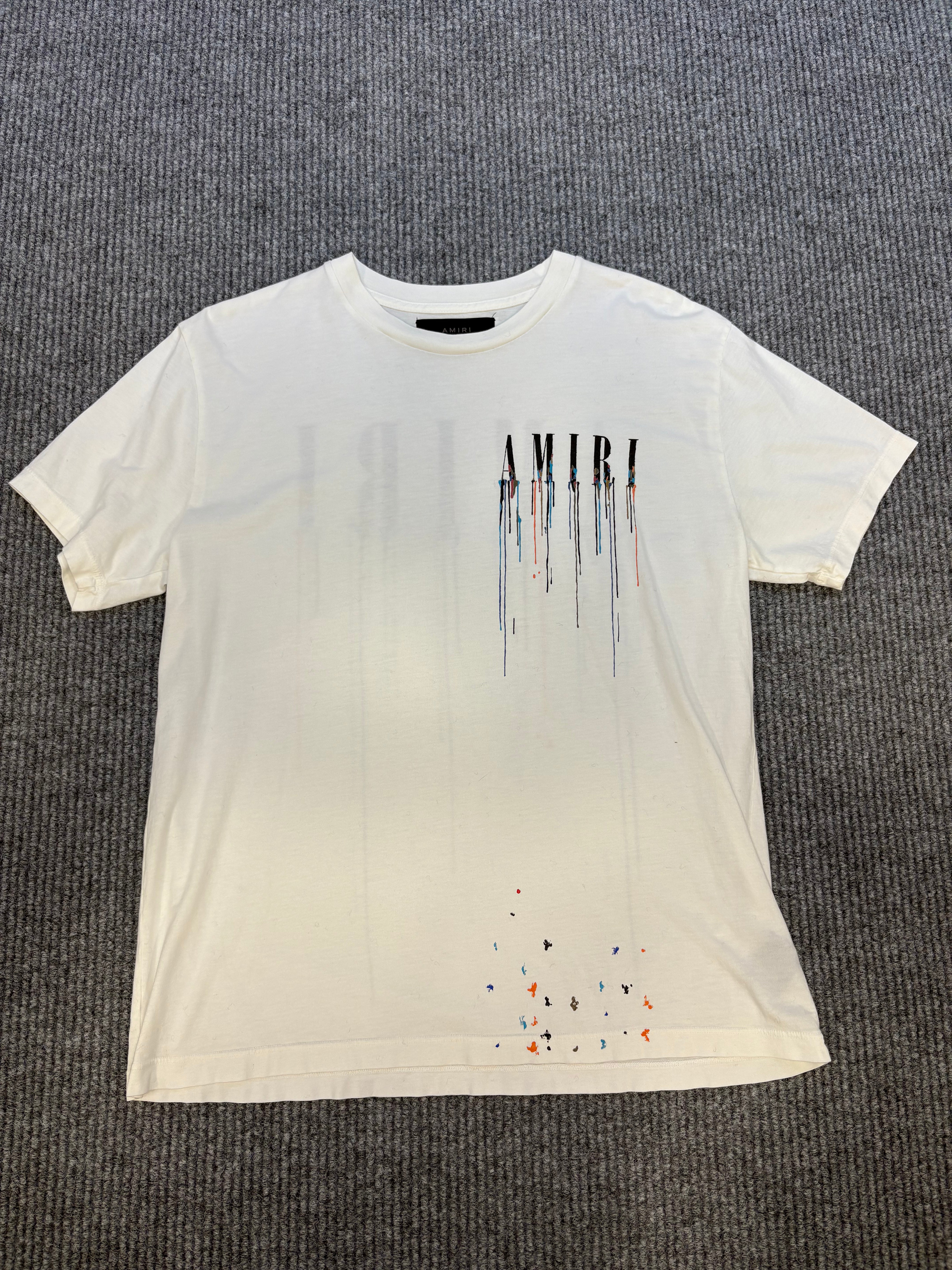 Amiri Paint Tee White S