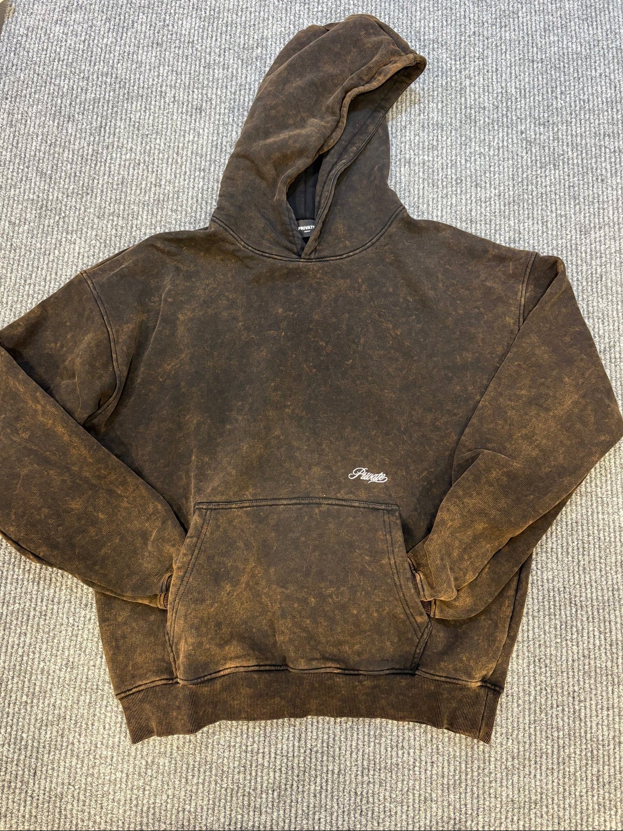 Private Faded Hoodie Black M