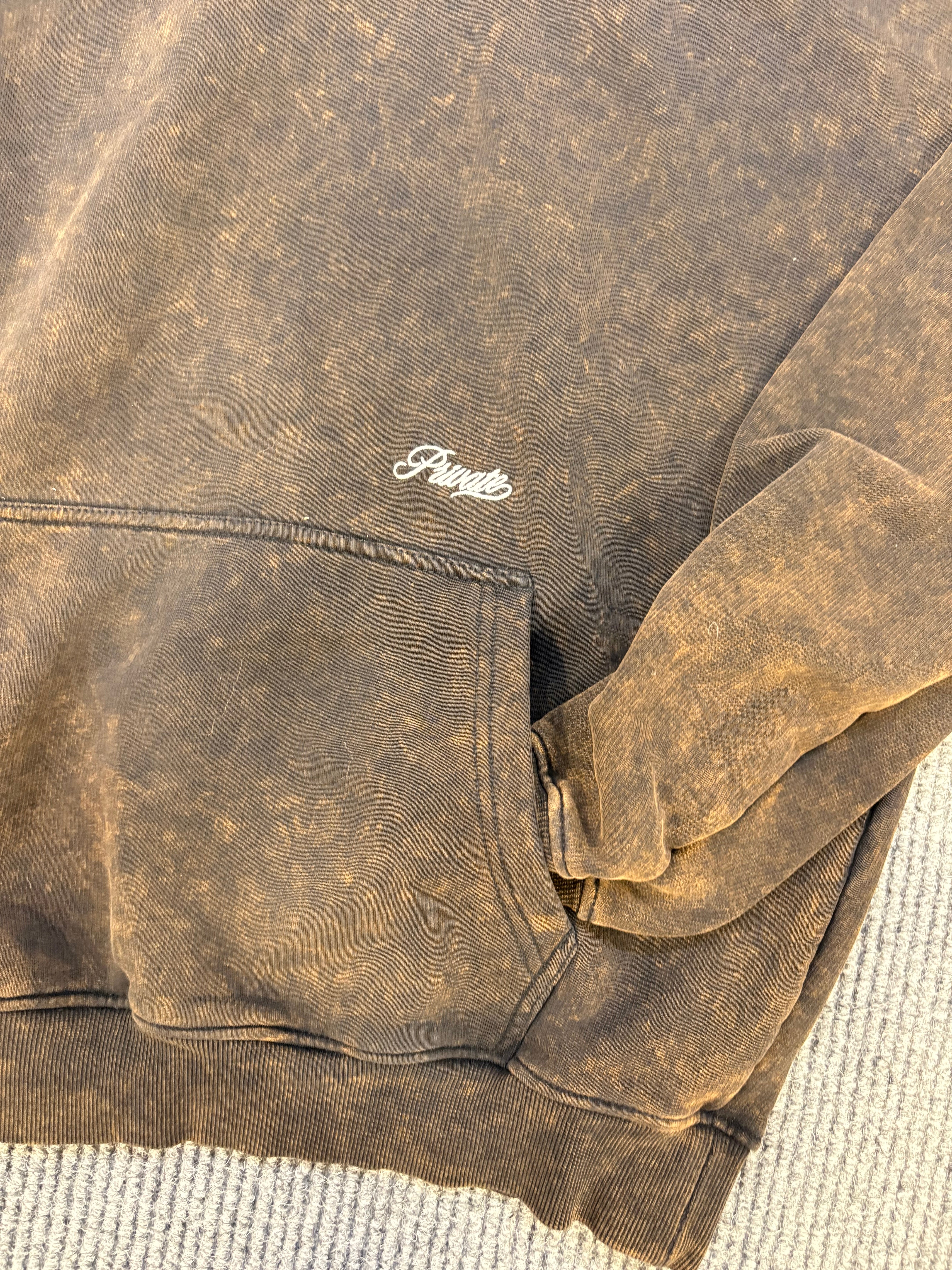 Private Faded Hoodie Black M