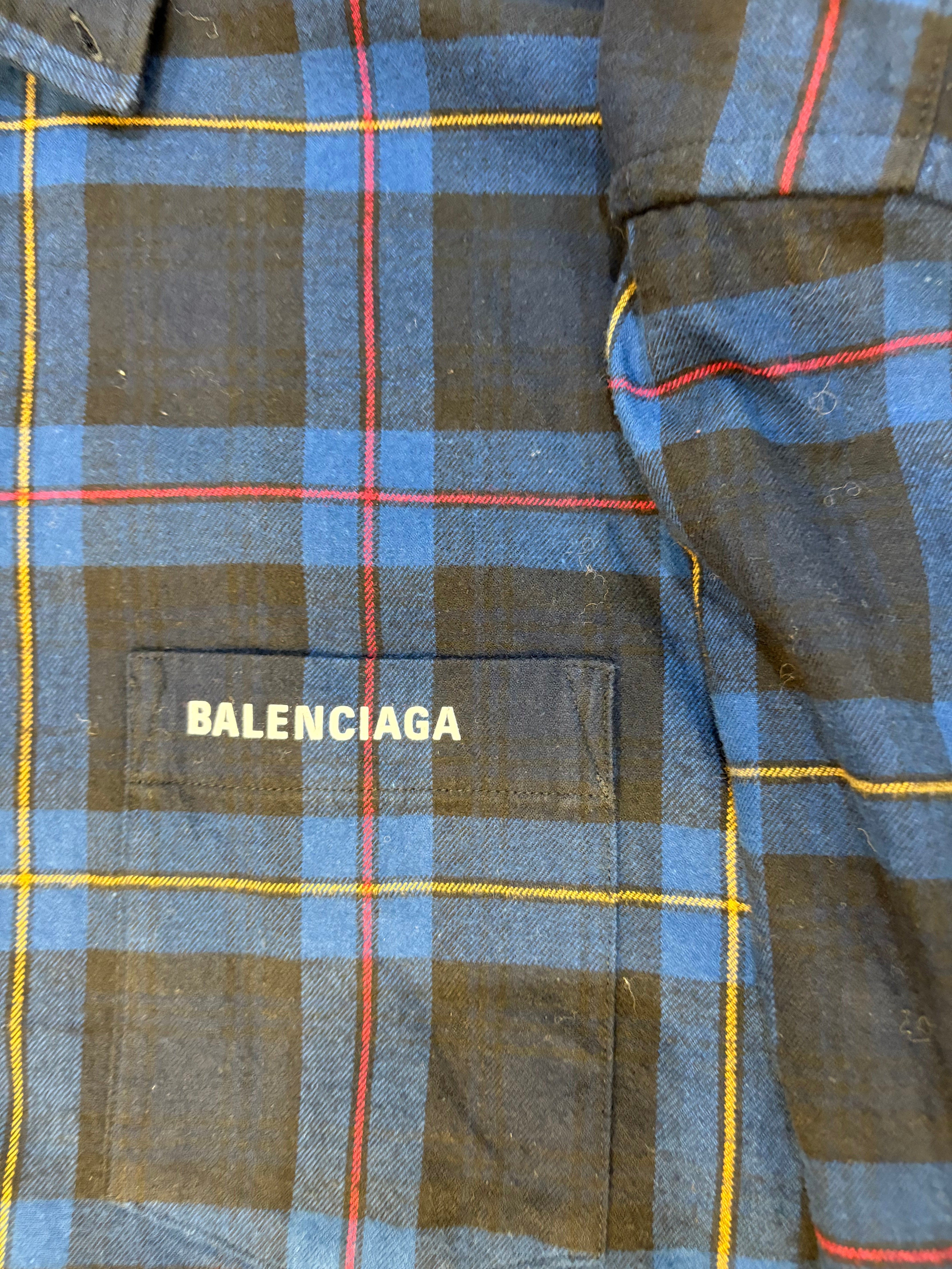 Balenciaga Oversized Shirt Blue L