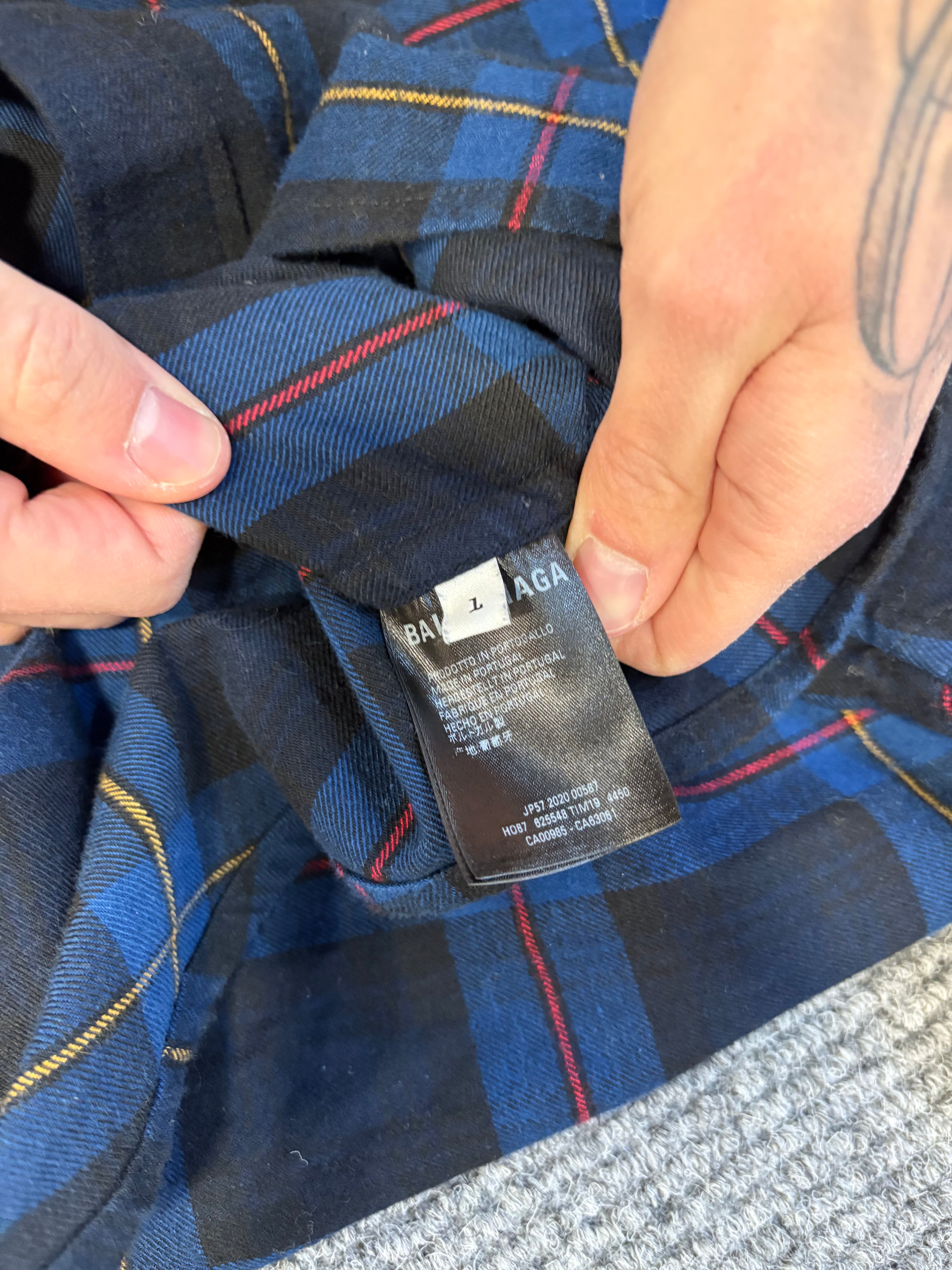 Balenciaga Oversized Shirt Blue L