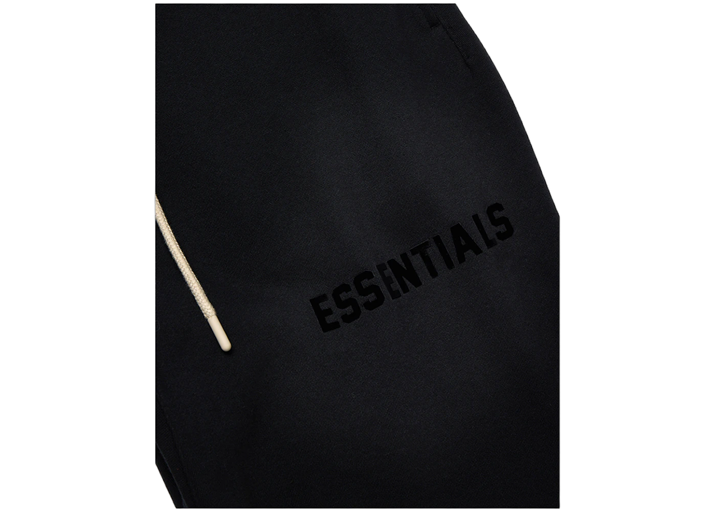 Fear of God Essentials Cream Drawstring Sweatpant Jet Black