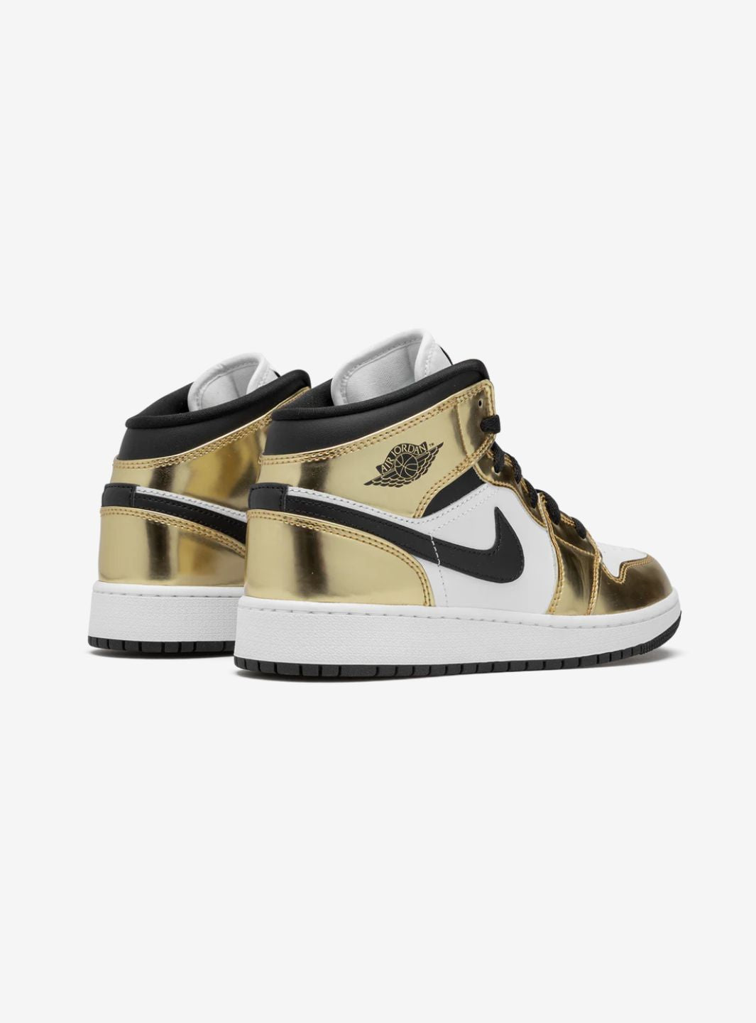 Air Jordan 1 Mid Metallic Gold Black White (GS)