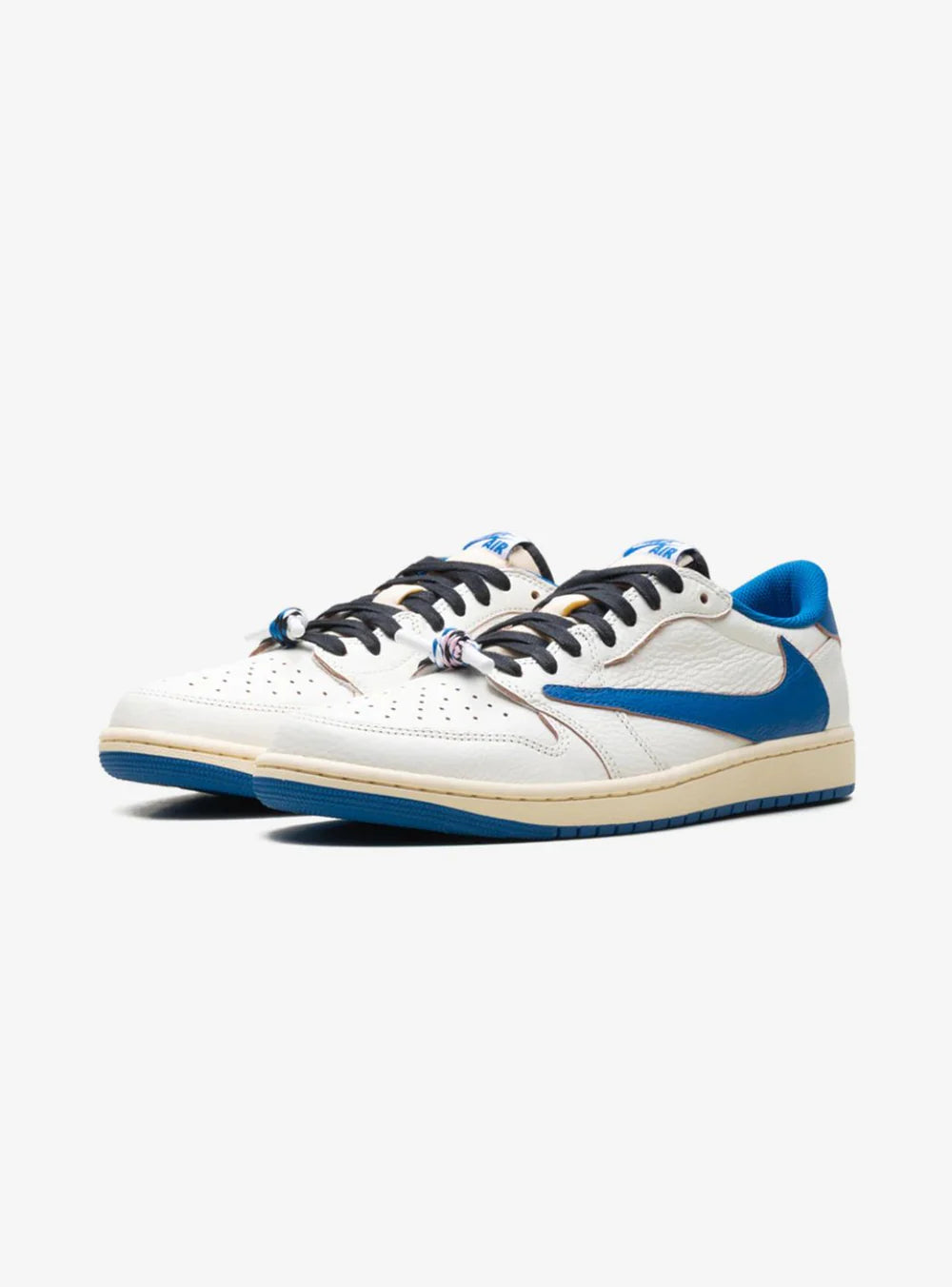 Air Jordan 1 Retro Low OG SP Fragment x Travis Scott Sail Military Blue