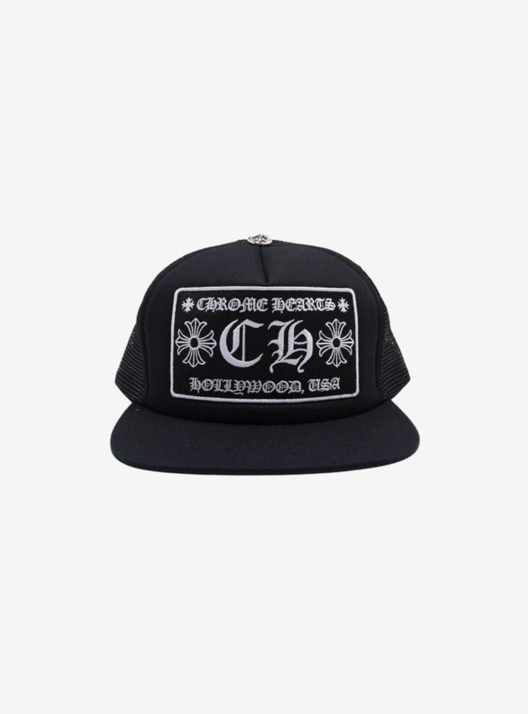 Chrome Hearts CH Hollywood Trucker Hat Black/Black