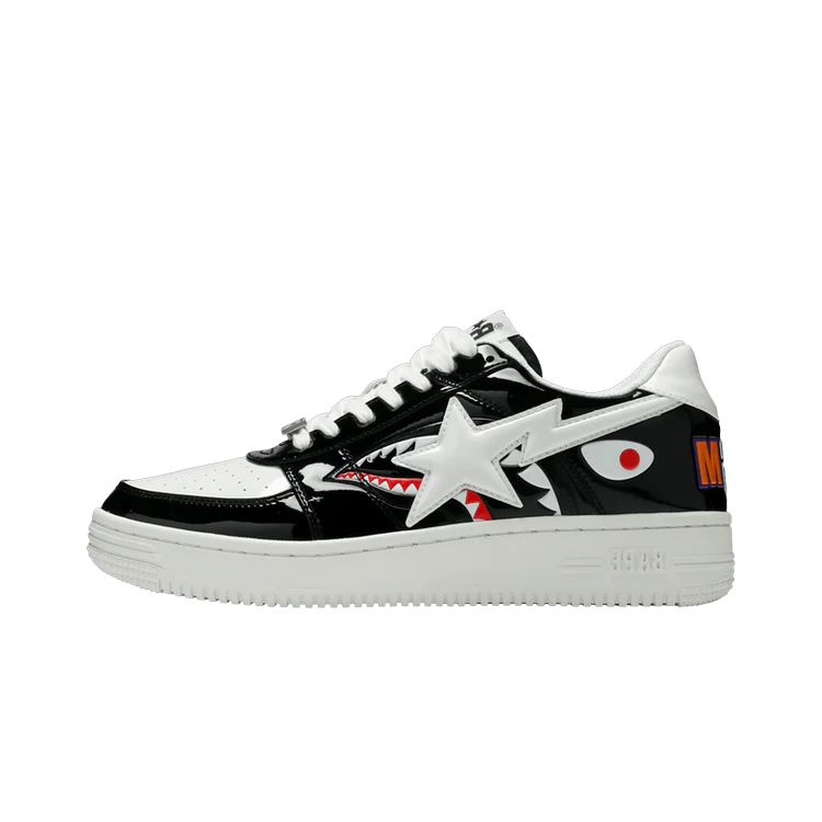 A Bathing Ape Bape Sta Low Color Block Shark Black