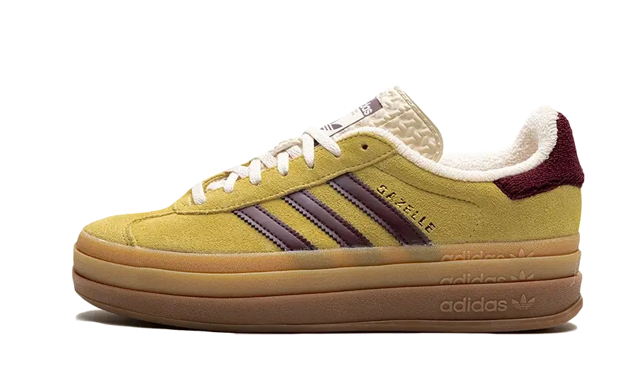 Adidas Gazelle Bold Almost Yellow Maroon