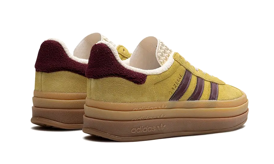 Adidas Gazelle Bold Almost Yellow Maroon