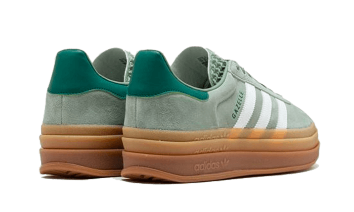Adidas Gazelle Bold Silver Green Gum (Womens)