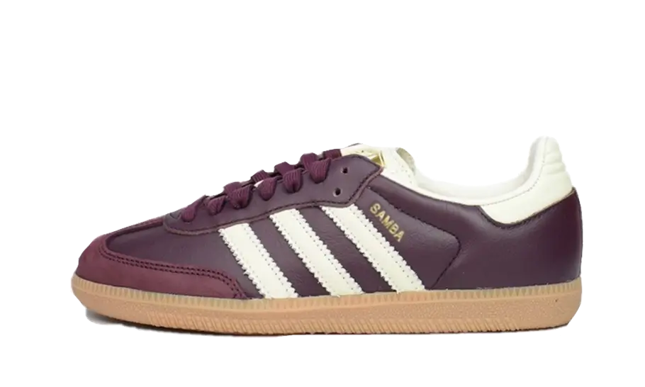 Adidas Samba OG Maroon Gold Metallic