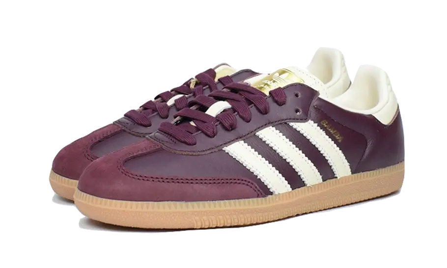 Adidas Samba OG Maroon Gold Metallic