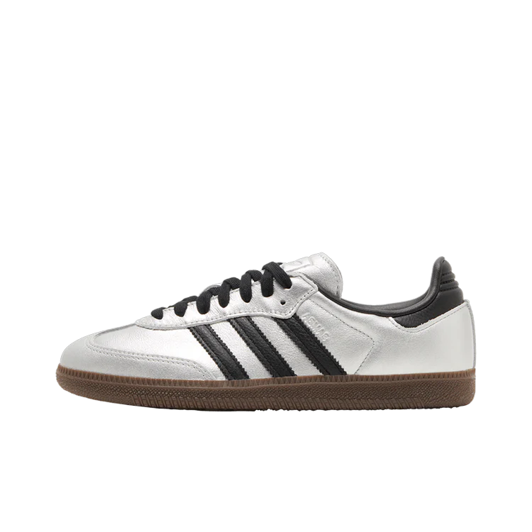 Adidas Samba OG Silver Metallic Black Gum