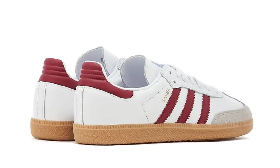 Adidas Samba OG White Burgundy Gum