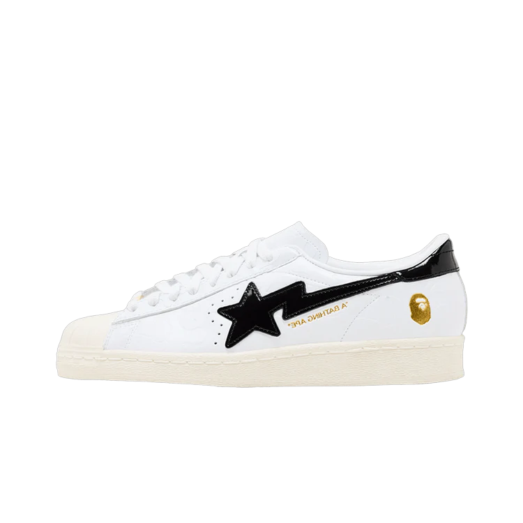 Adidas Superstar Vintage Bape White Black