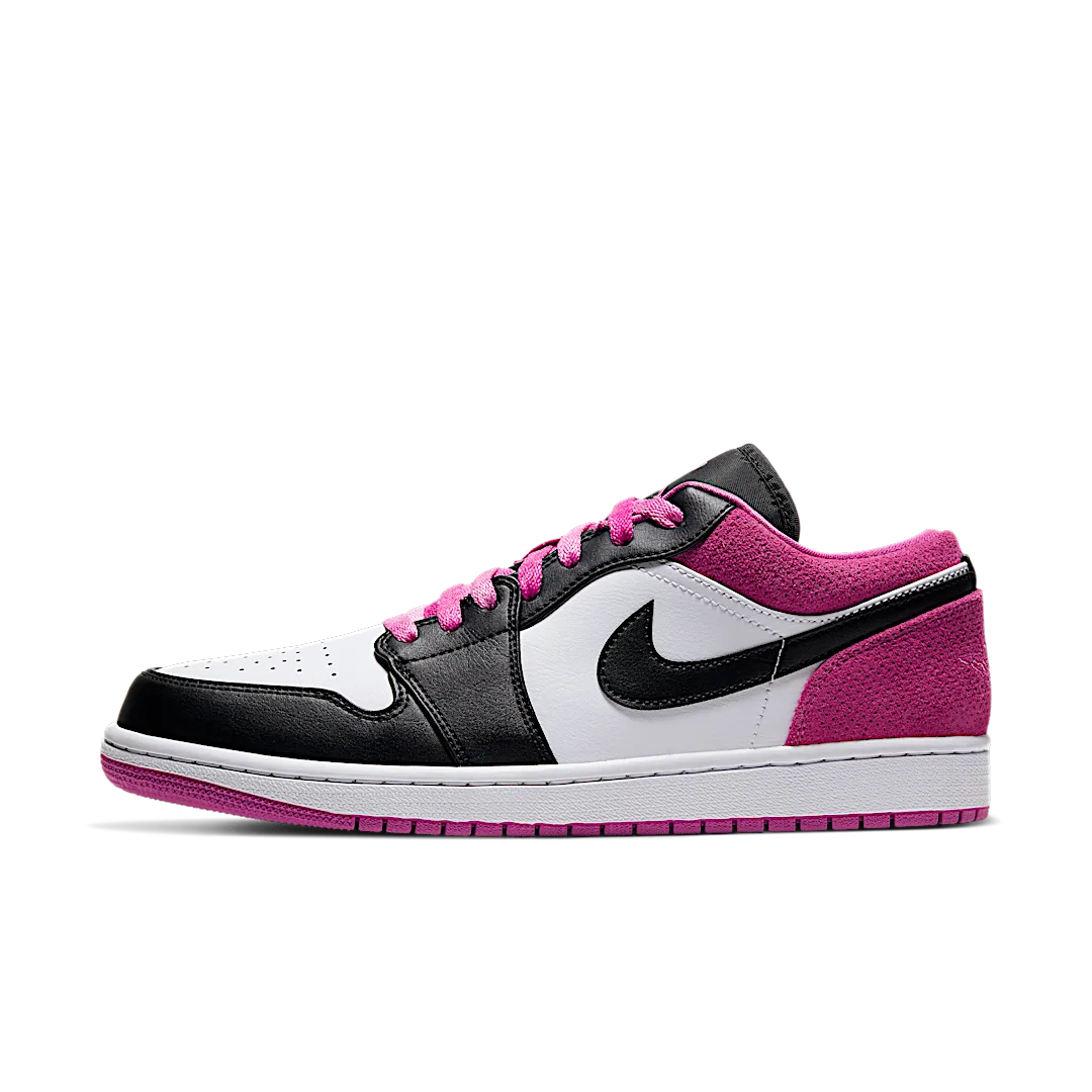 Air Jordan 1 Low Black Active Fuchsia