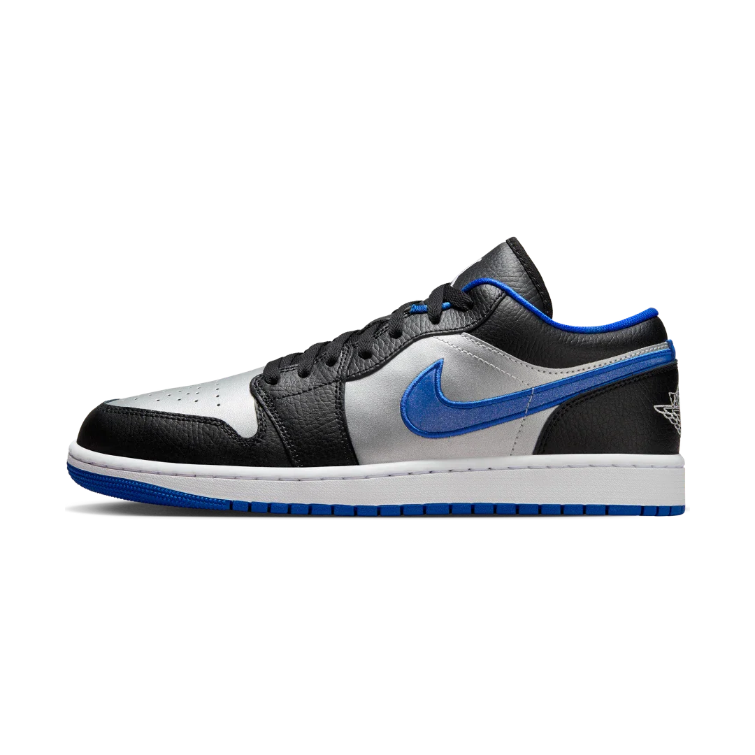 Air Jordan 1 Low Black Game Royal Metallic Platinum