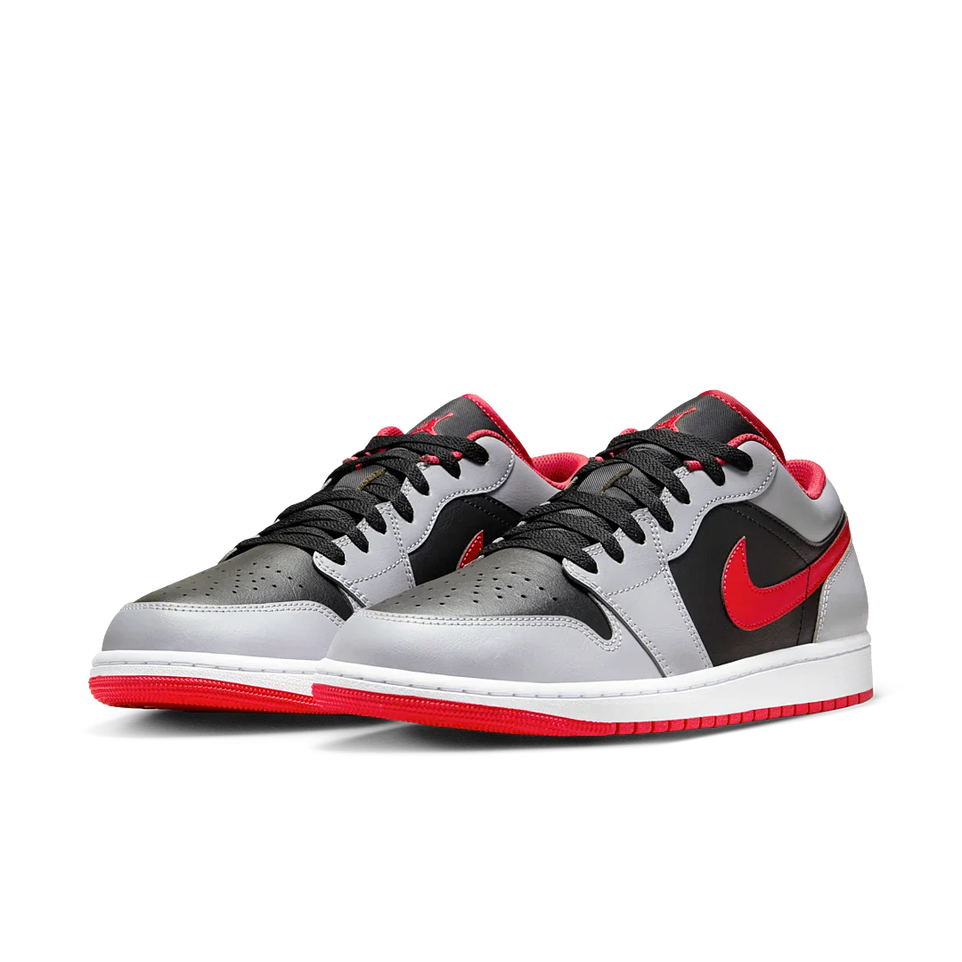 Air Jordan 1 Low Black Light Smoke Grey Gym Red