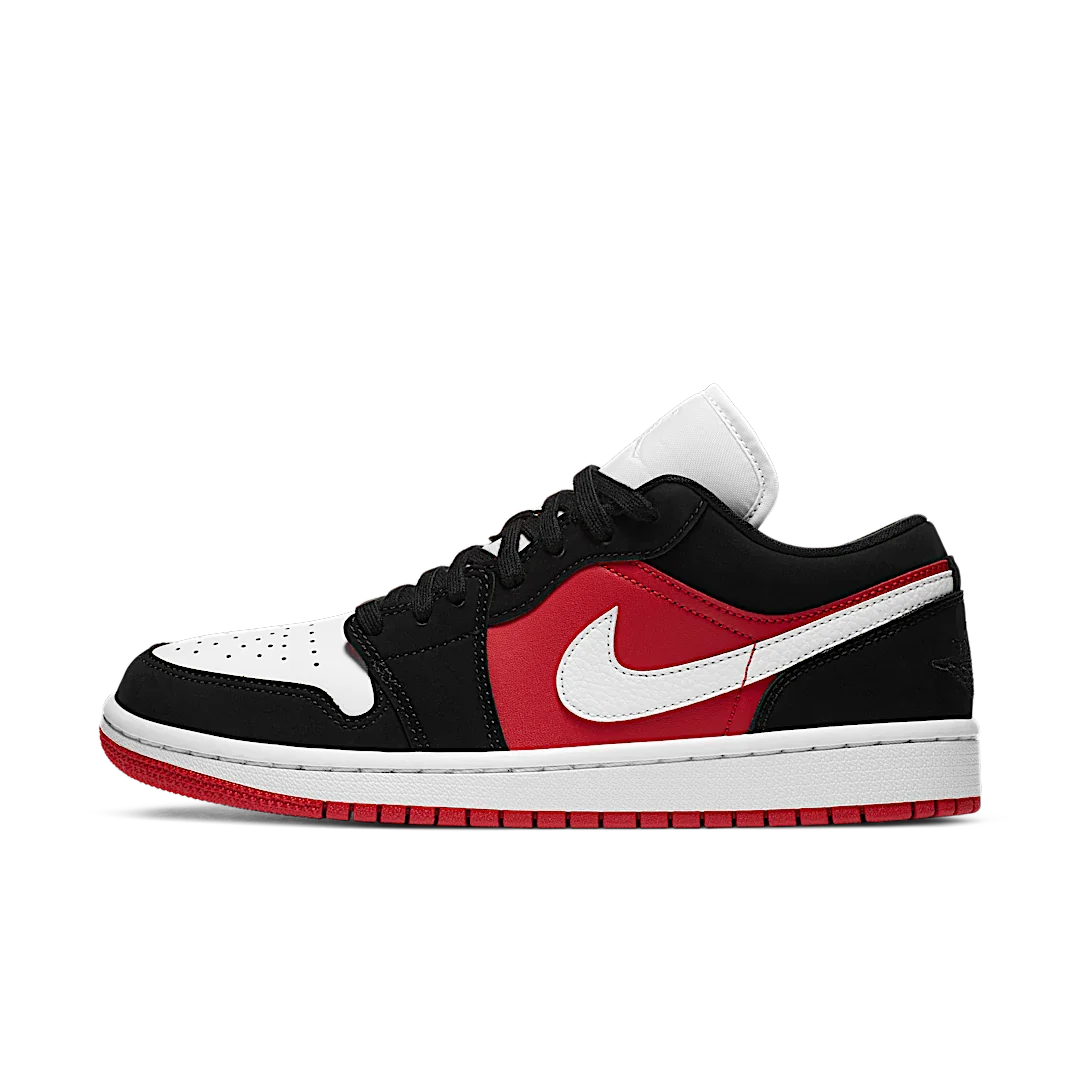 Air Jordan 1 Low Black White Gym Red