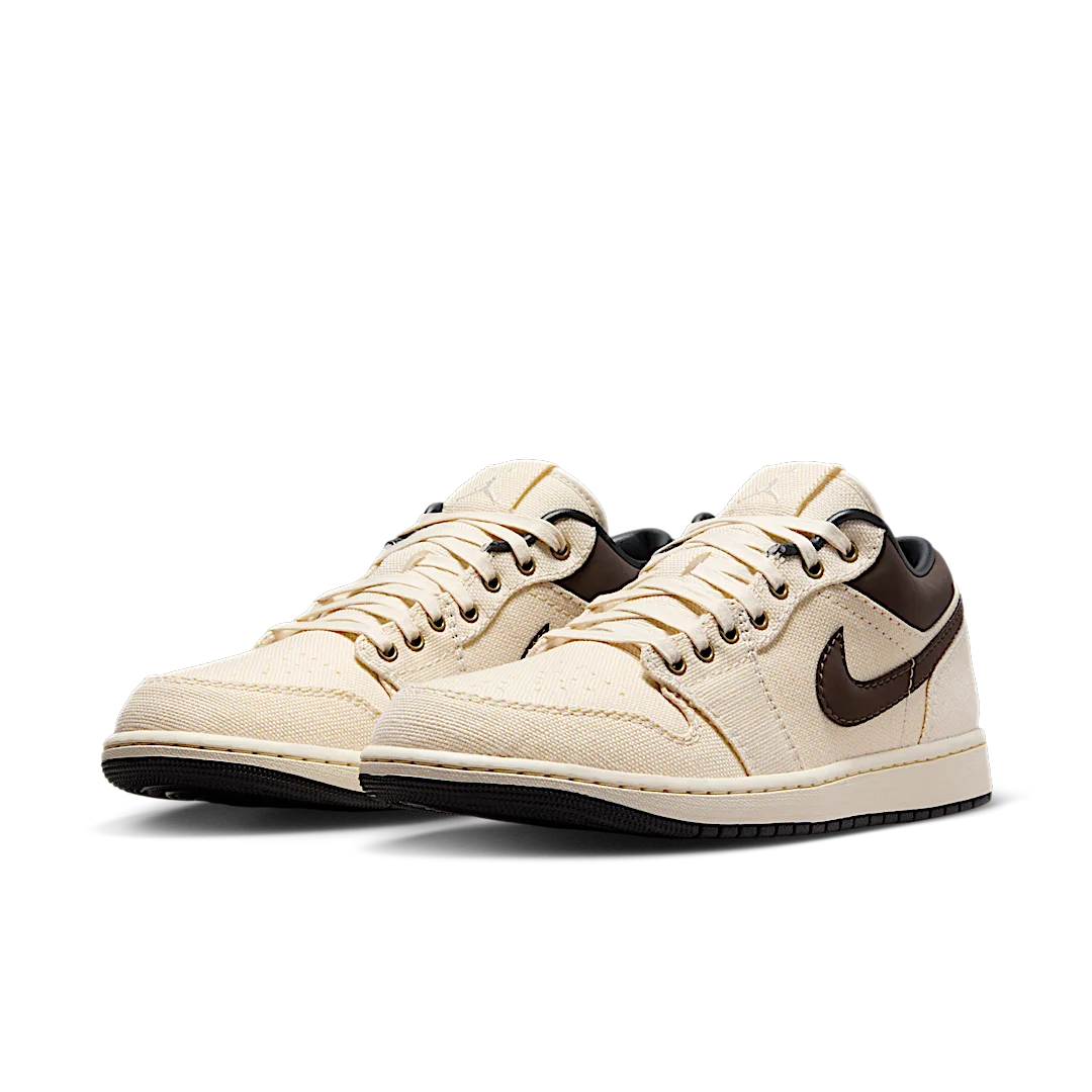 Air Jordan 1 Low Premium Pale Ivory Off Noir Baroque Brown