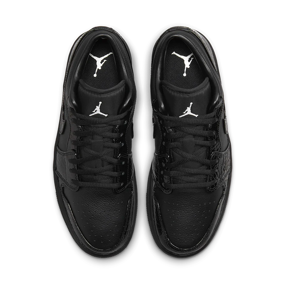 Air Jordan 1 Low SE Patent Elephant Black