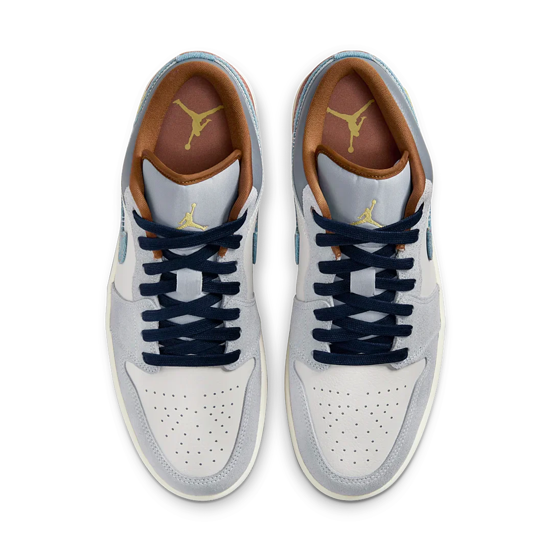 Air Jordan 1 Low SE Phantom Repaired Denim Swoosh