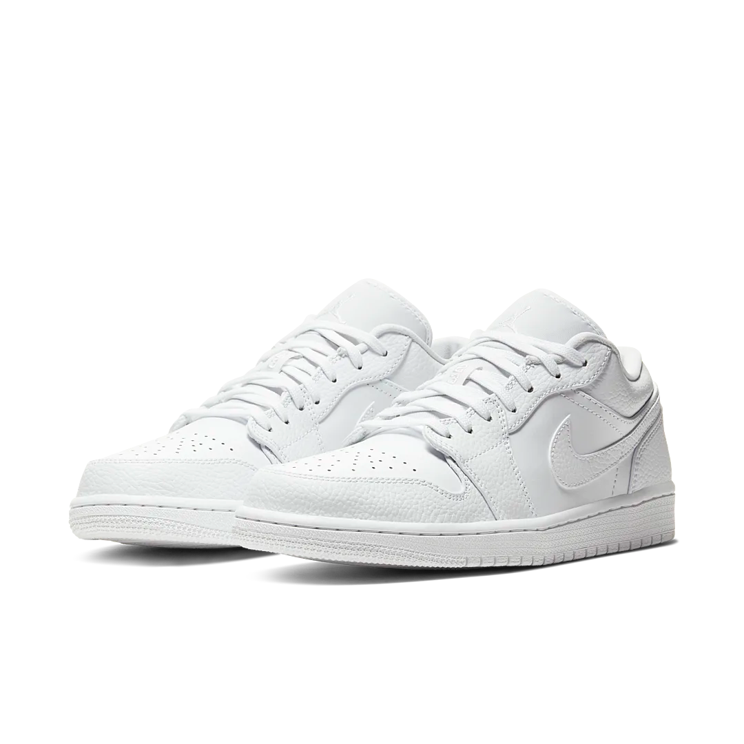 Air Jordan 1 Low Triple White Tumbled Leather