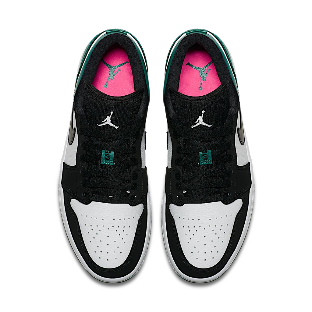 Air Jordan 1 Low White Black Mystic Green