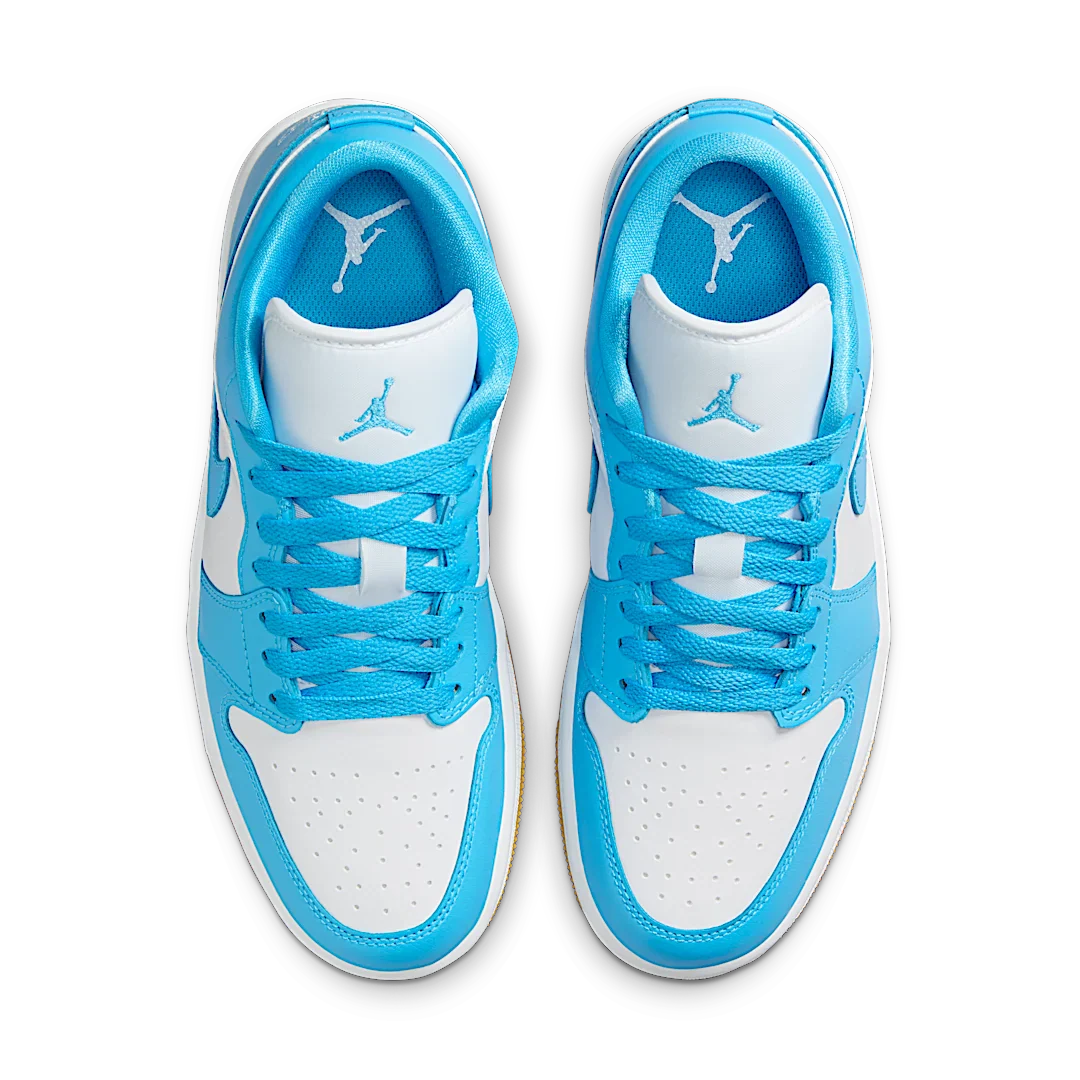 Air Jordan 1 Low White Gum Light Brown Dark Powder Blue