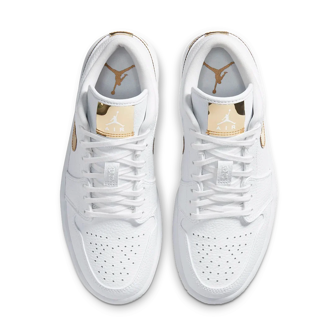 Air Jordan 1 Low White Metallic Gold