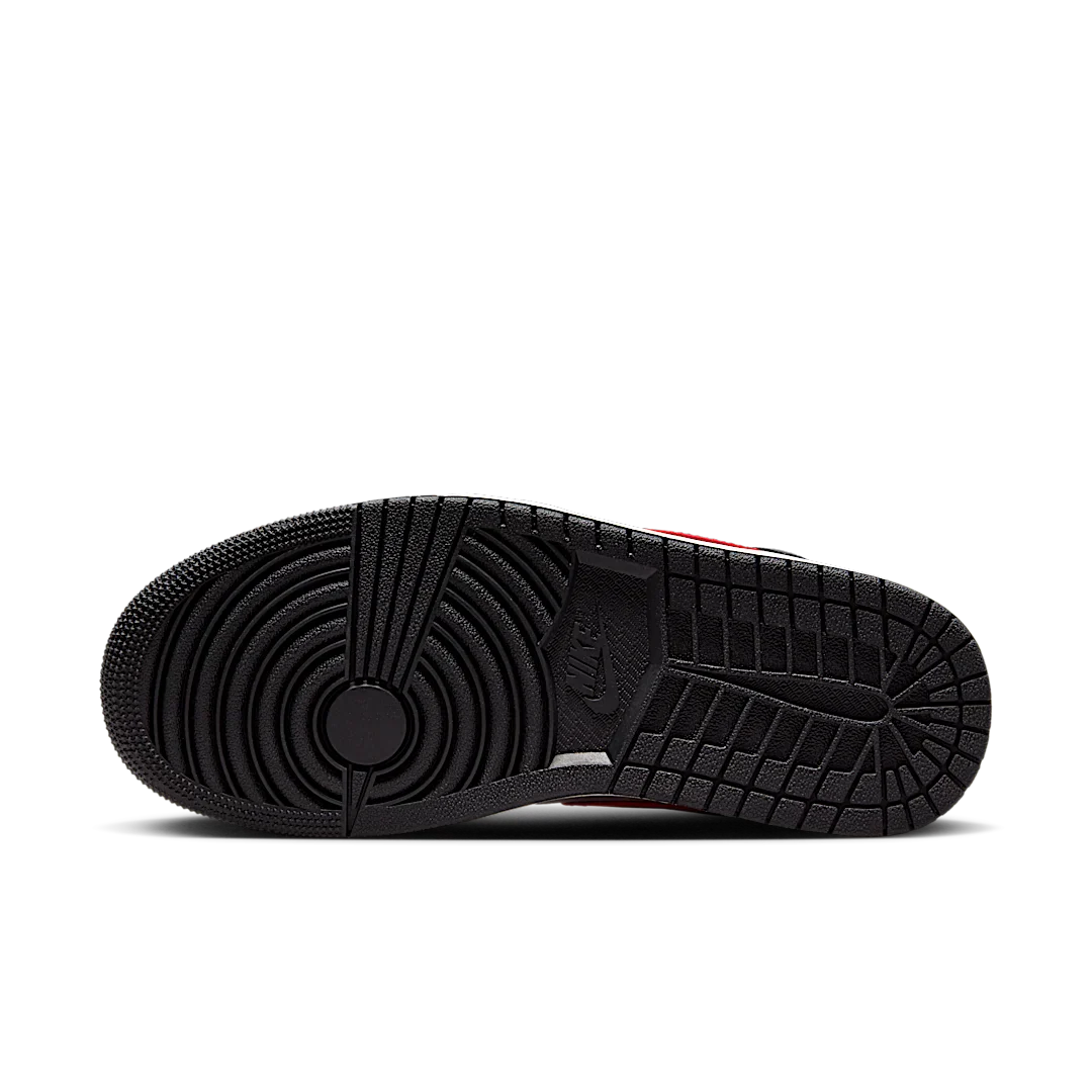 Air Jordan 1 Mid Black College Grey Gym Red