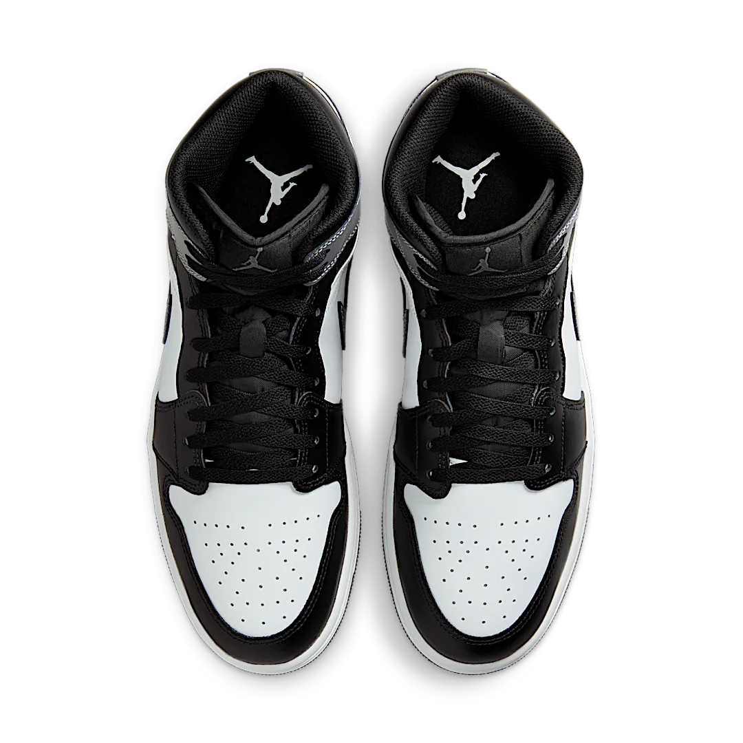 Air Jordan 1 Mid Black White Iron Grey