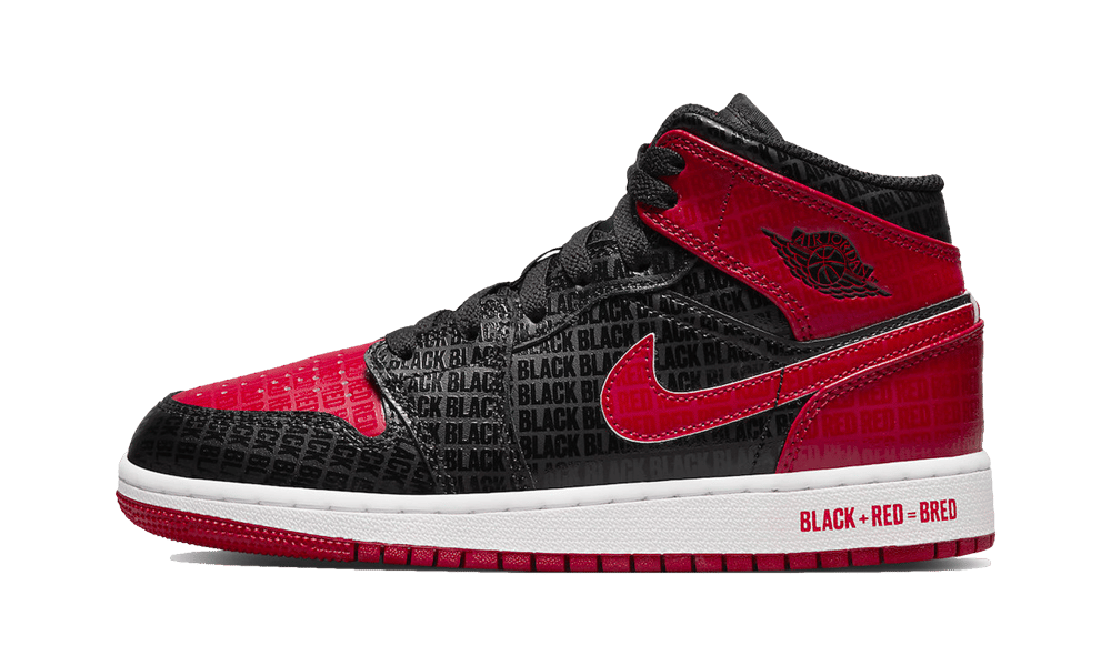 Air Jordan 1 Mid Bred Text