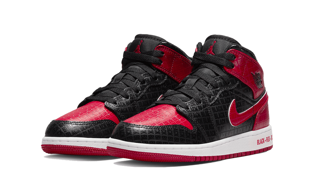 Air Jordan 1 Mid Bred Text