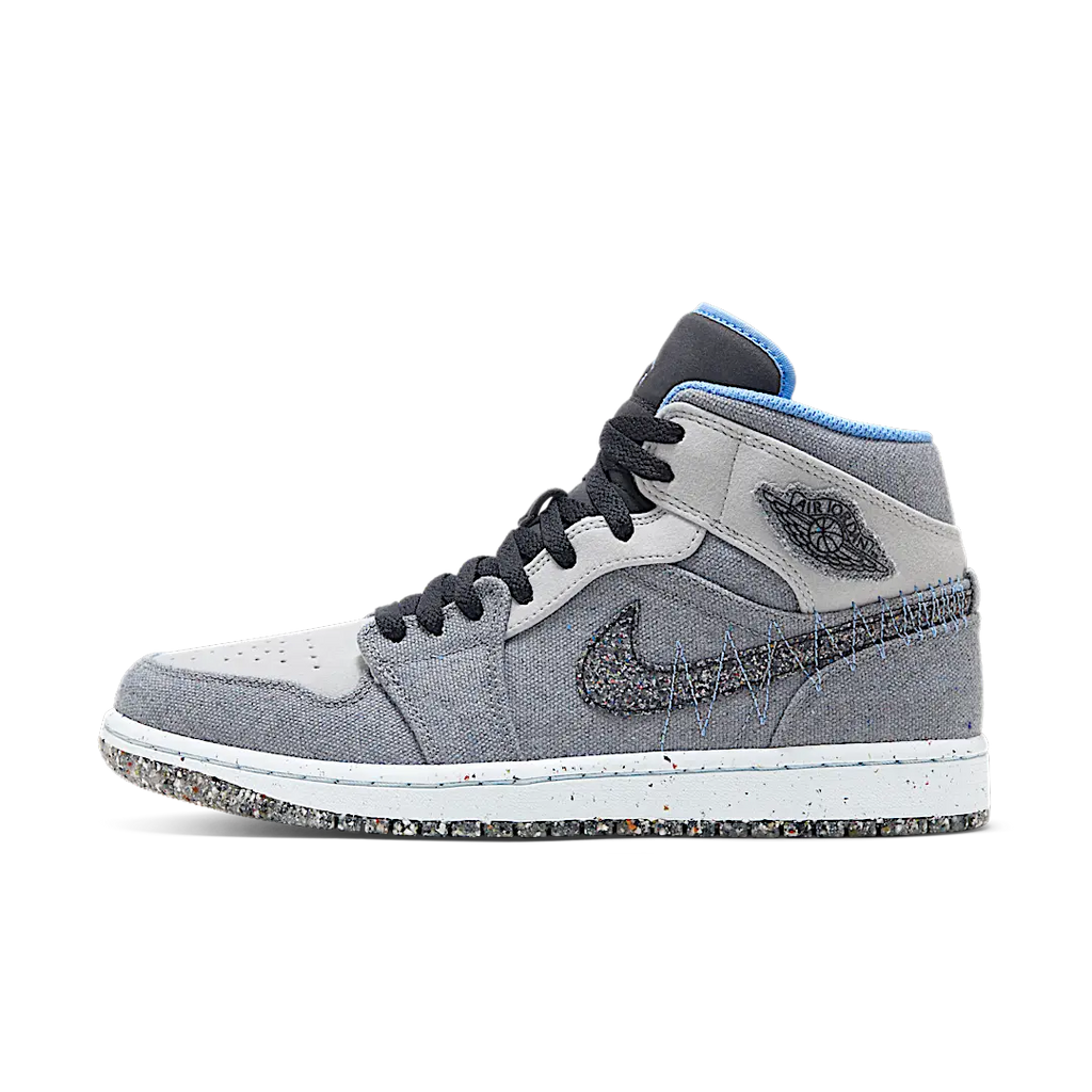 Air Jordan 1 Mid Crater Grey University Blue