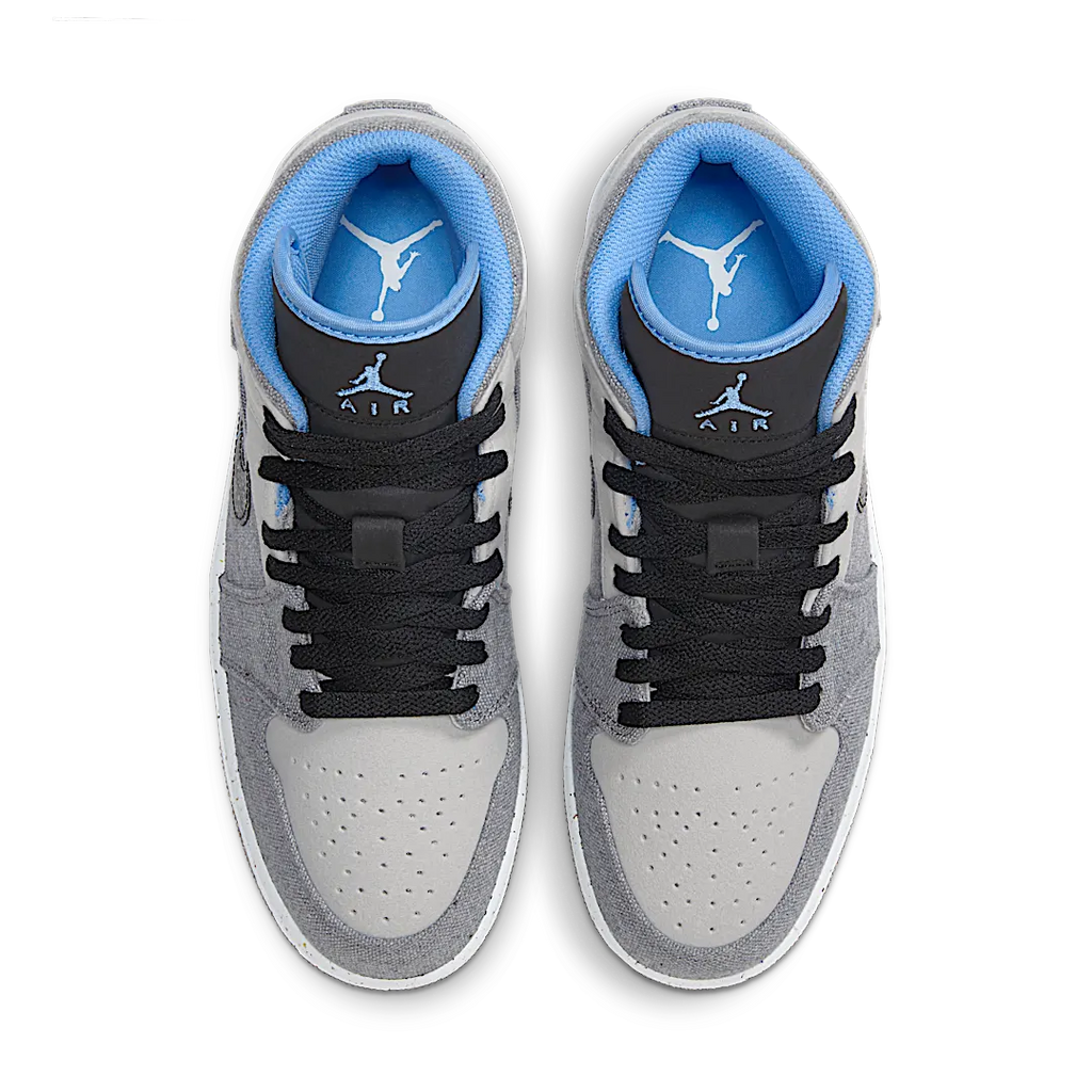 Air Jordan 1 Mid Crater Grey University Blue