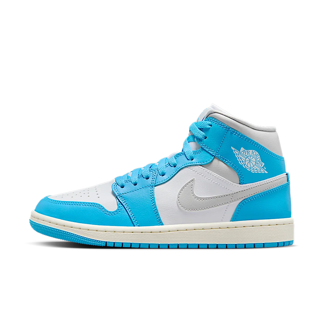 Air Jordan 1 Mid Dark Powder Blue White Sail Neutral Grey