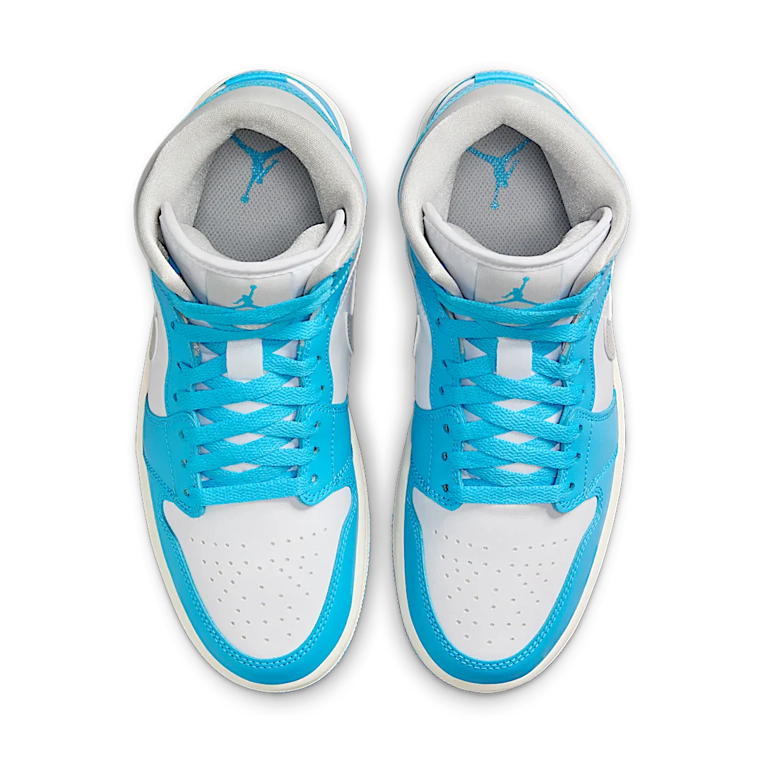 Air Jordan 1 Mid Dark Powder Blue White Sail Neutral Grey