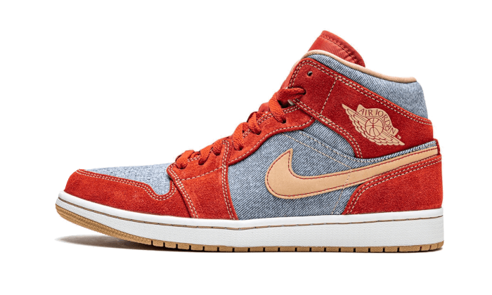 Air Jordan 1 Mid Denim Red