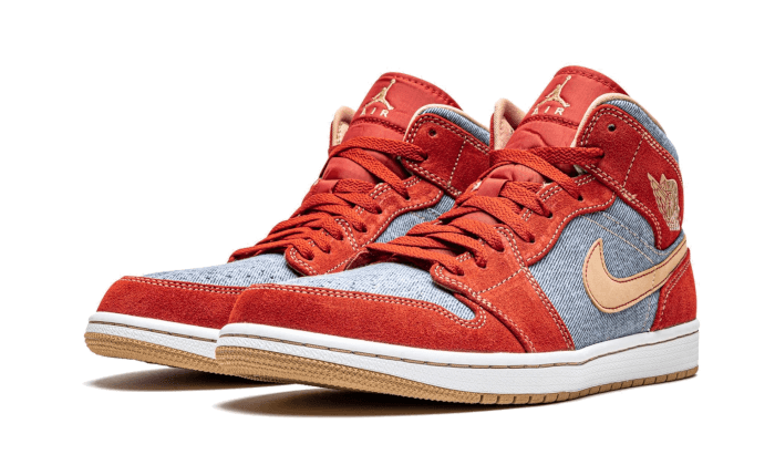 Air Jordan 1 Mid Denim Red