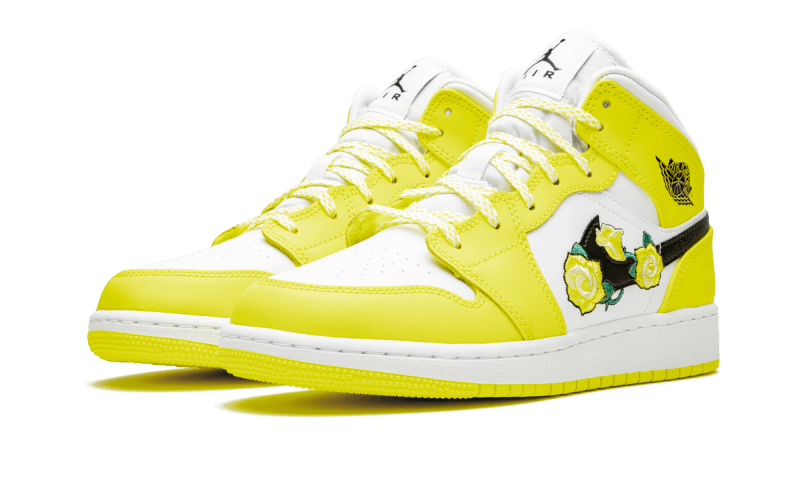 Air Jordan 1 Mid Dynamic Yellow Floral