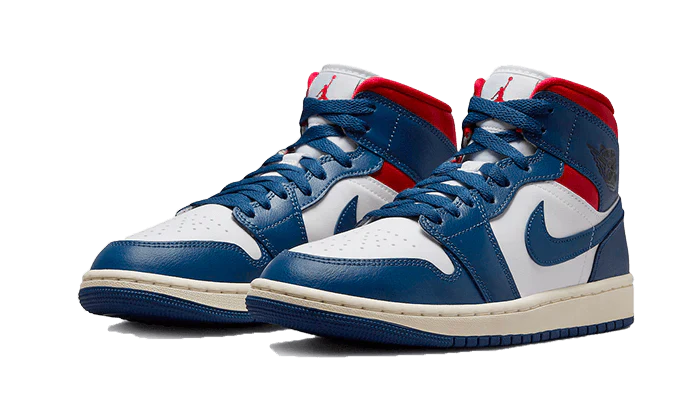 Air Jordan 1 Mid French Blue Gym Red