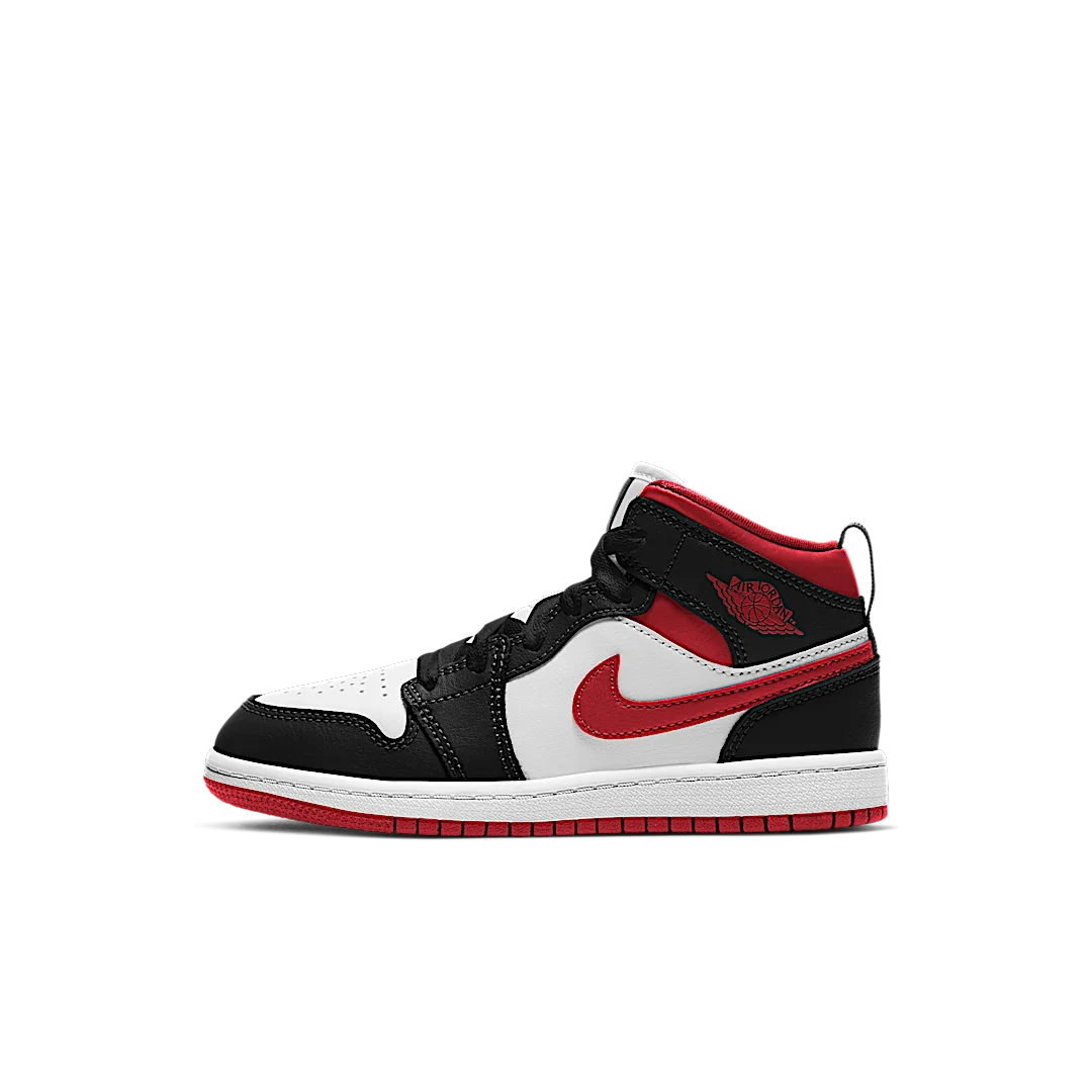 Air Jordan 1 Mid Gym Red Black White (PS)