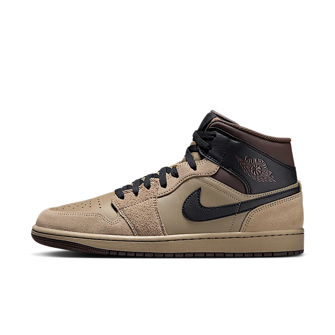 Air Jordan 1 Mid Khaki Baroque Brown