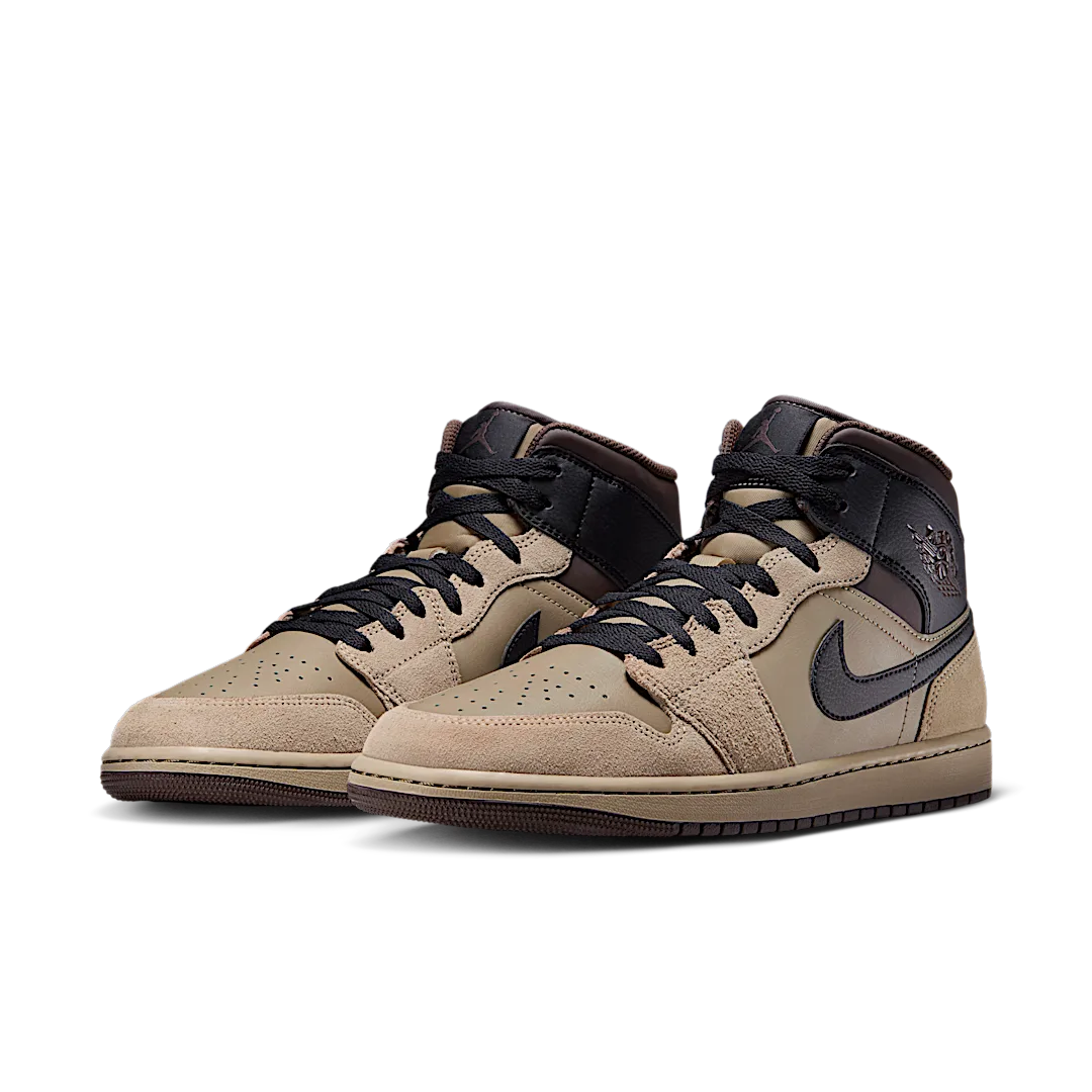 Air Jordan 1 Mid Khaki Baroque Brown